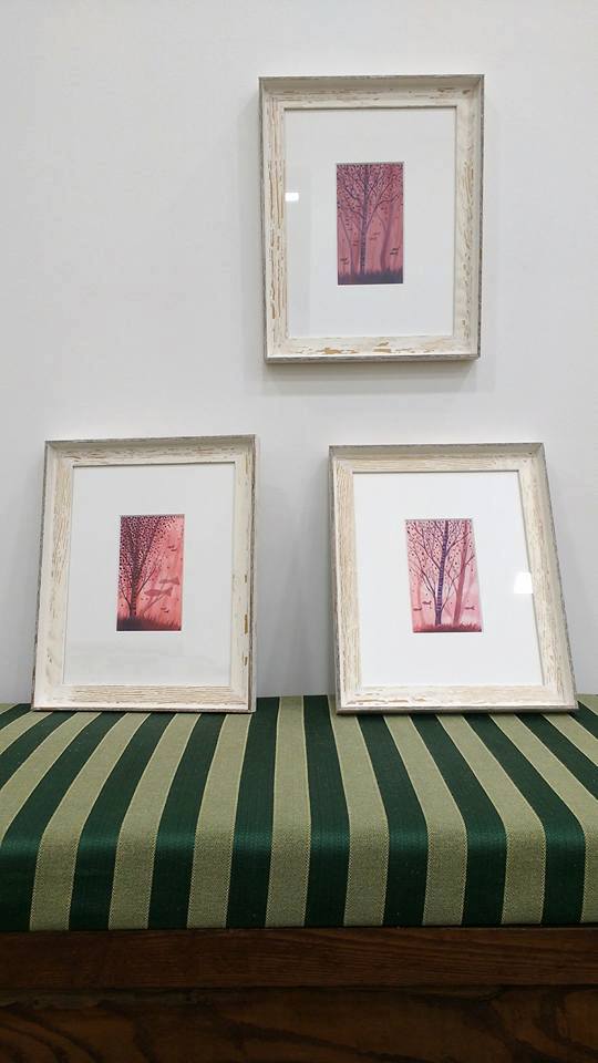 "Flying fish and wood" acquerello su carta 12x23 cm 2016