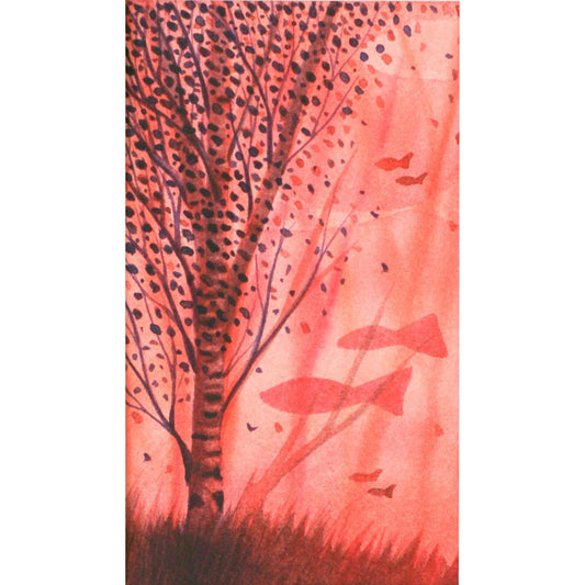 "Flying fish and wood" acquerello su carta 12x23 cm 2016