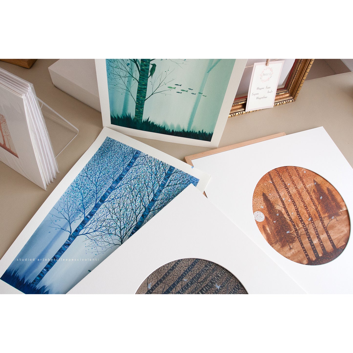 Flying Fish Acquerello su carta 35,5x51 cm 2022 con cornice bianca